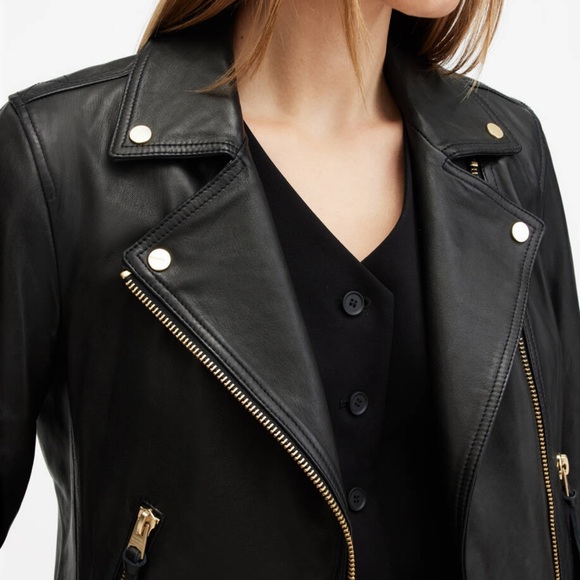 All saints Daley Leather Jacket | Brand New - Picture 3 of 11